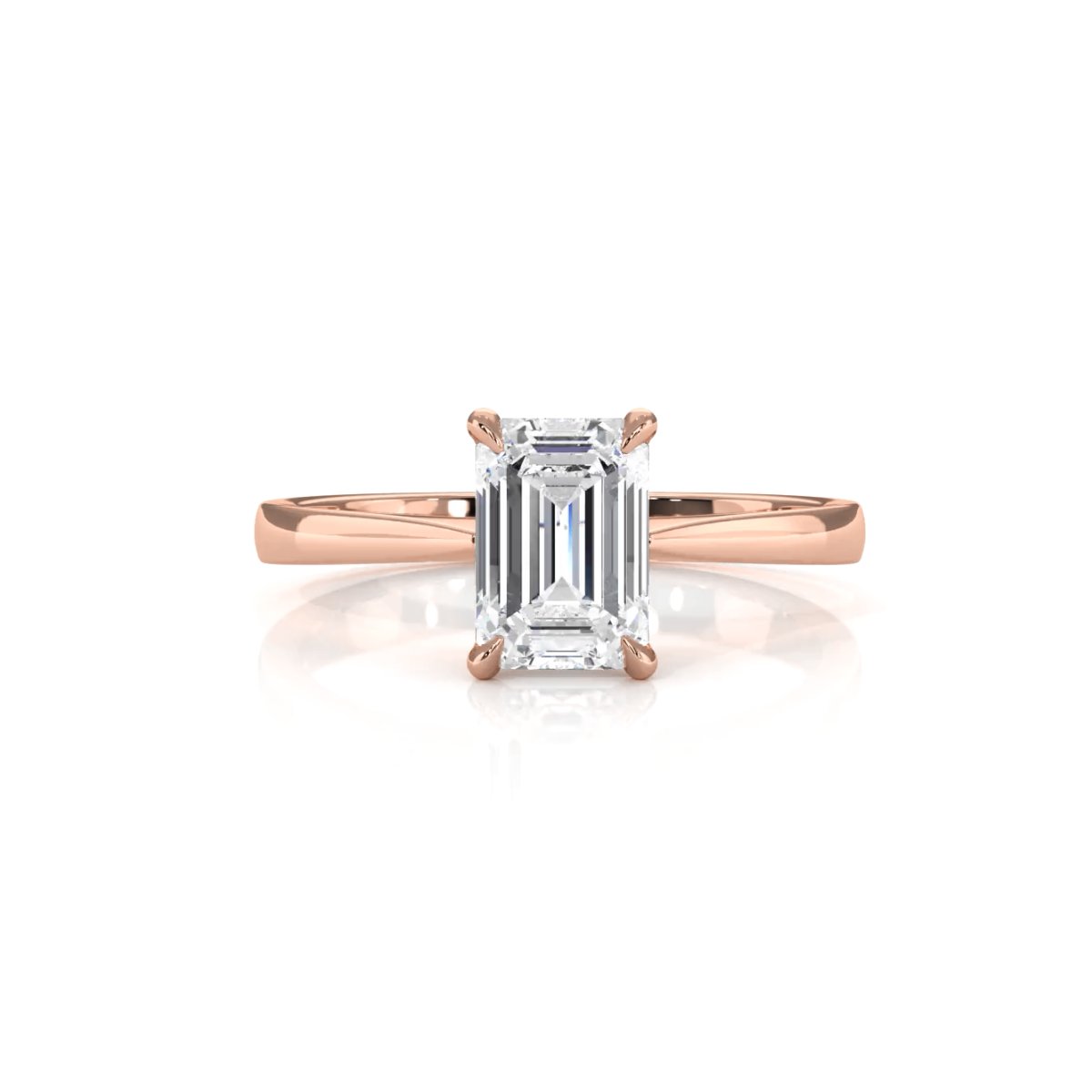 3g Lab Grown Diamond Tapper Solitaire IGI Certified Engagement Ring Setting 2mm 1.00 Ctw.